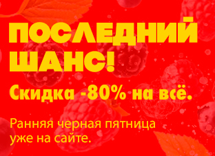 Последний шанс! Скидка -80% на всё.