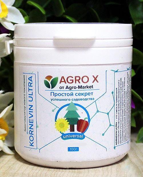 Биостимулятор нового поколения "Kornevin Ultra" (Корневин Ультра) ТМ "Agro-X" 100г фото-